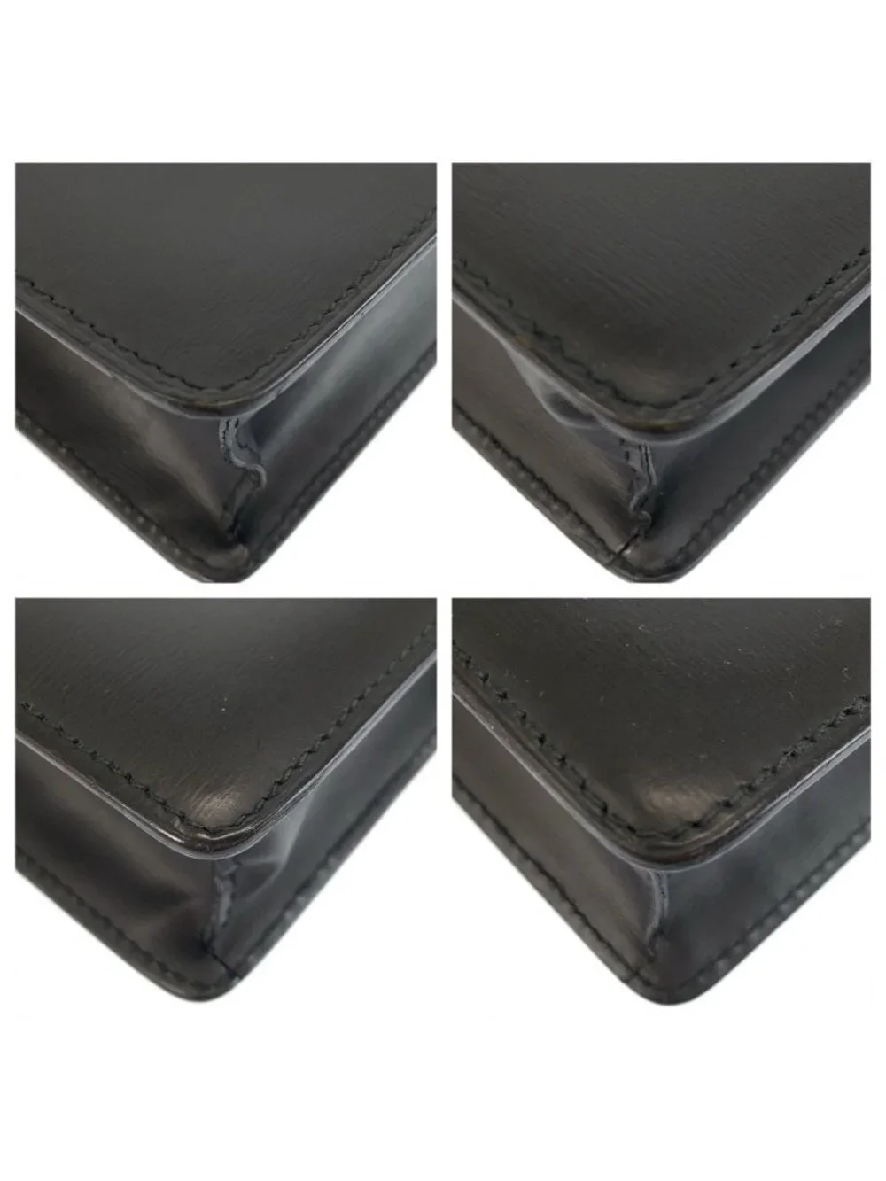Cartier Pasha Black Silver Leather Clutch